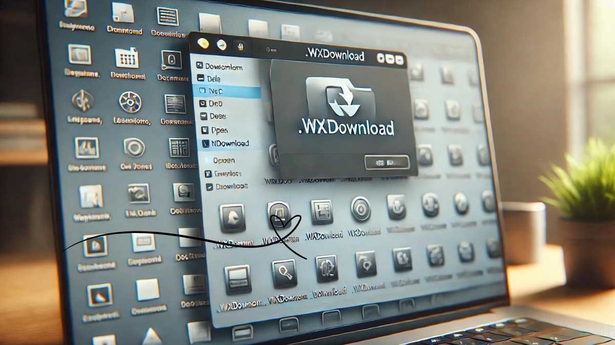 A computer screen showing a file manager with a wxdownload file highlighted, with an option to open or execute the file in a clean, modern desktop environment.