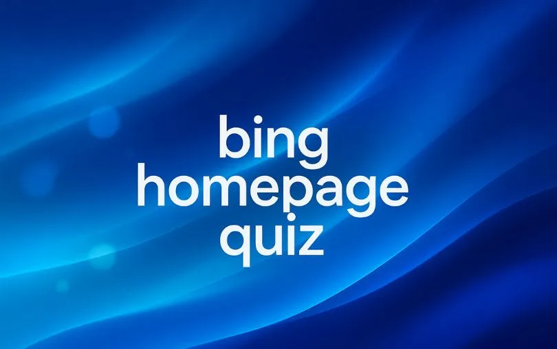 Play Bing Homepage Quiz today
